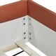 preview thumbnail 17 of 32, Montessori Floor Bed with Fence and Stairs, PU Leather Upholstered Daybed Frame with Slat Support for Child