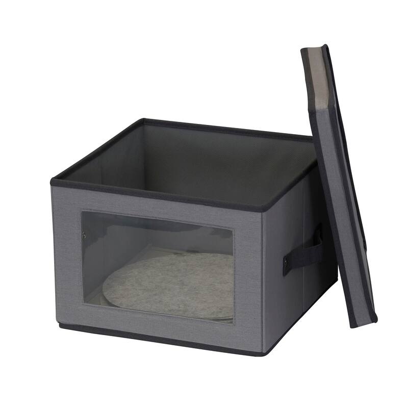 Household Essentials Dinner Plate Storage Box - 12.0"L x 12.0"W x 8.5"H