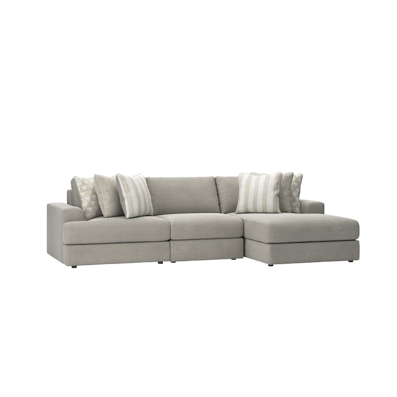 Signature Design by Ashley Avaliyah Gray 3-Piece Sectional with Chaise - 127" W x 68" D x 37" H