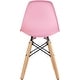 preview thumbnail 7 of 5, 2xhome Set of 2 Pink Modern Kids Toddler Size Molded Plastic Armless No Arms Seat for Children's Room Natural Wood Eiffel Legs
