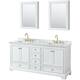 Option White / White Carrara Marble Top / Brushed Gold