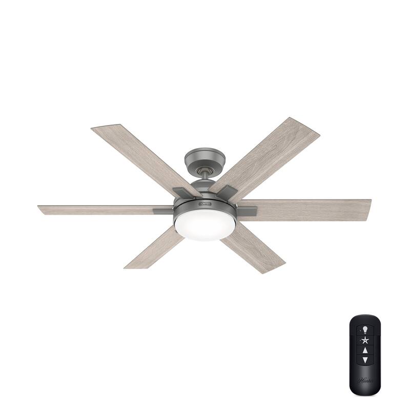 Hunter 52" Georgetown Windmill Ceiling Fan w/LED Light, Remote & Easy 1-2-3 Installation!