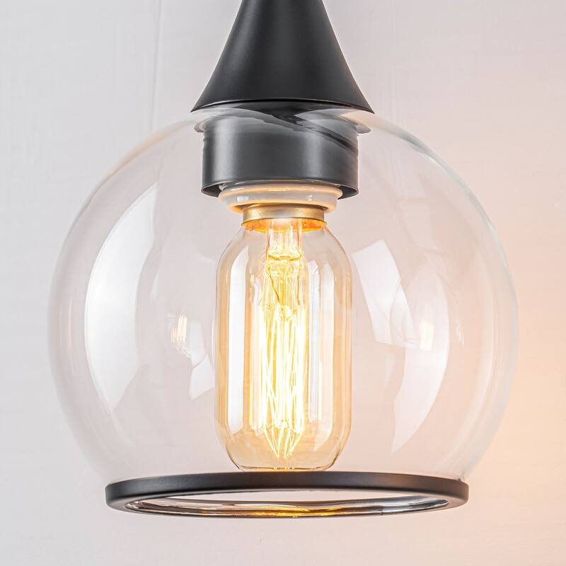 Starsky 3/4 Lights Modern Vanity Light Clear Globe Glass Shades