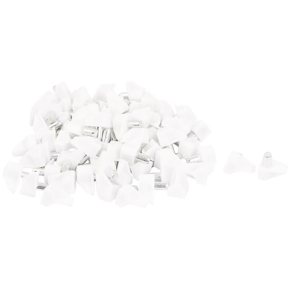 Cupboard 5mm Push in Shelf Support Pins Pegs Studs White 70pcs