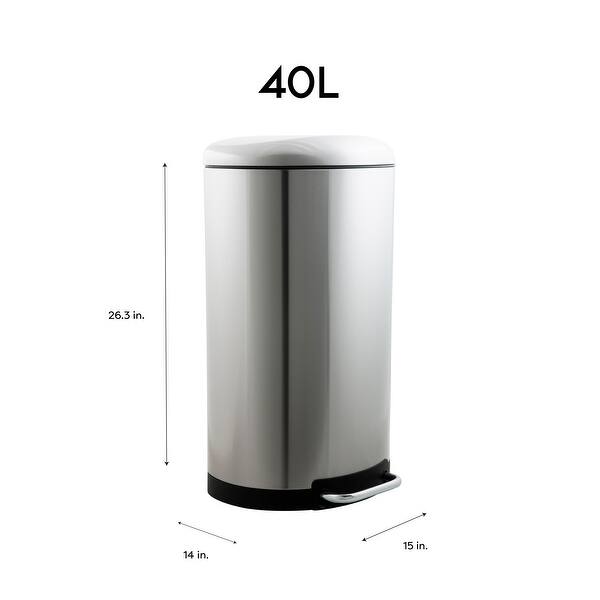 13 gal Half Round Step Pedal Kitchen Trash Can Bed Bath & Beyond