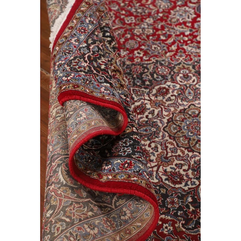 Traditional Red Kashan Turkish Rug Machine-Made Carpet - 9'8" x 12'10"