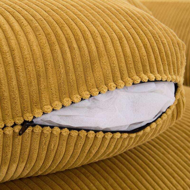 Modern 90" inch Sofa Comfy Corduroy Deep Seats Sofa