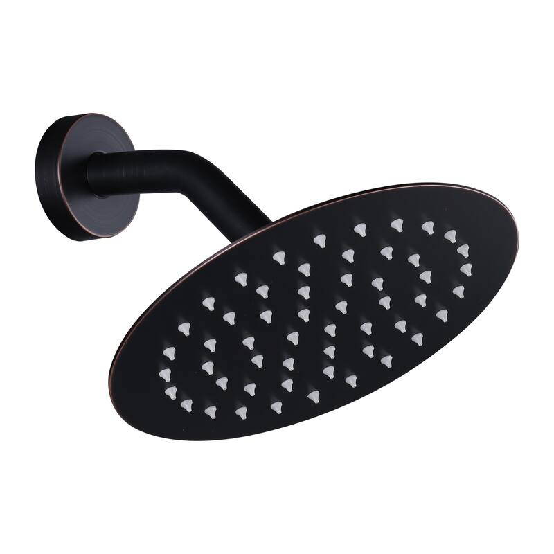WOWOW 1-Spray Patterns with Wall Mount Rain Fixed Shower Head - 8-inch - Oil Rubbed Bronze