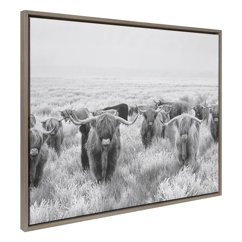 Kate and Laurel Sylvie Cow Herd Canvas by The Creative Bunch Studio