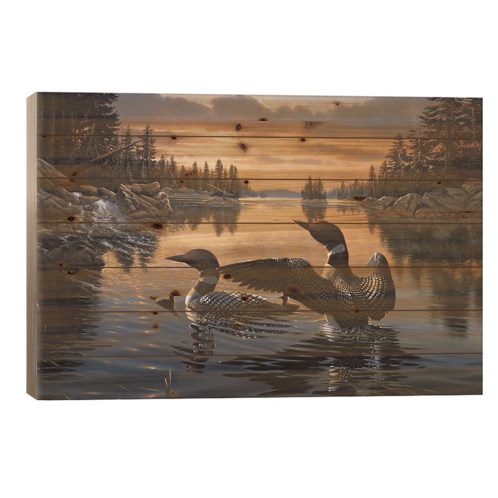 Northern Silence Print On Wood by Derk Hansen - Multi-Color
