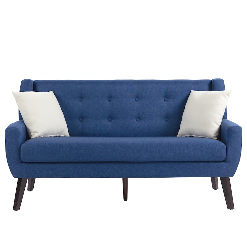 3-Piece Tufted Linen Armchair and Loveseat Set