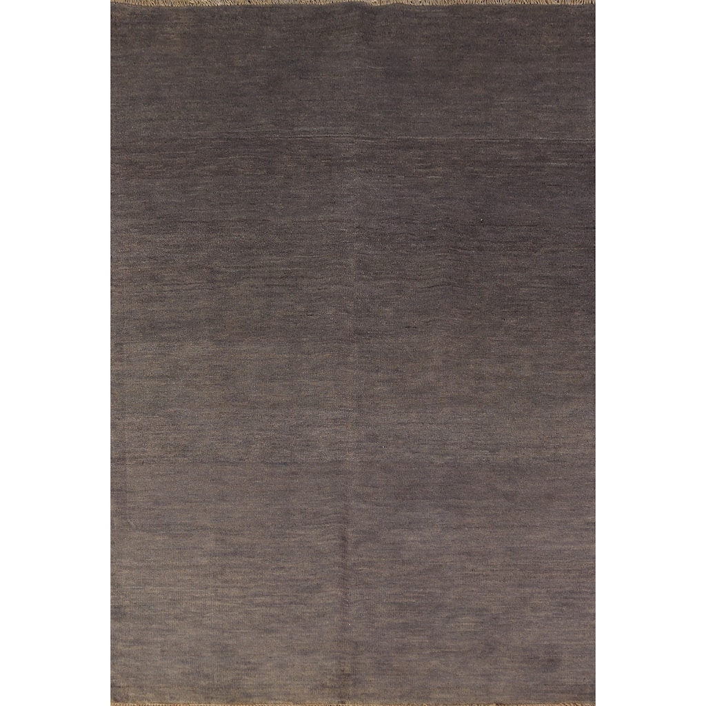 Gabbeh Modern Rug Hand-Knotted Wool Carpet - 3'10" x 5'10"