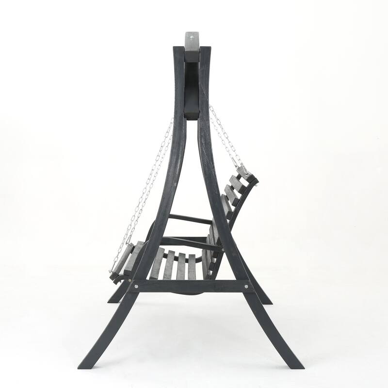 Wood Outdoor Swing Loveseat