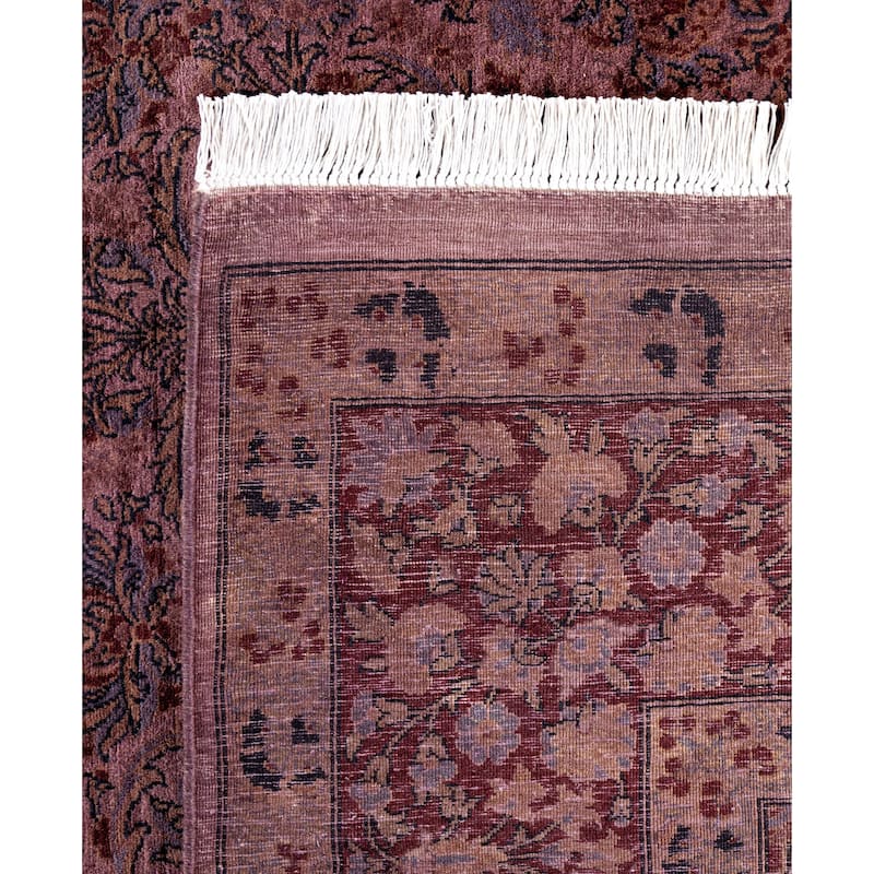 Overdyed One-of-a-Kind Hand-Knotted Area Rug - Purple - 6' 1" x 9' 0"