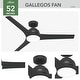 preview thumbnail 7 of 10, Hunter 52" Gallegos Outdoor Ceiling Fan with LED Light Kit and Wall Control, Damp-Rated