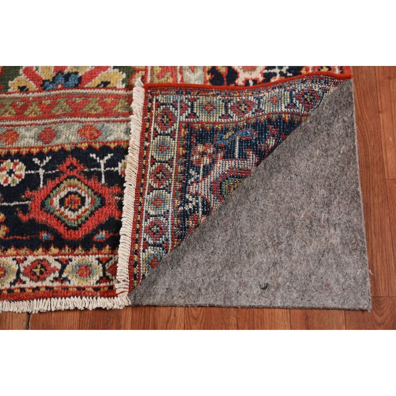 Hand Knotted Oriental 100% Wool Carpet Traditional Floral Oranges & Rust Mahal Area Rug - 10' 6'' X 7' 0''