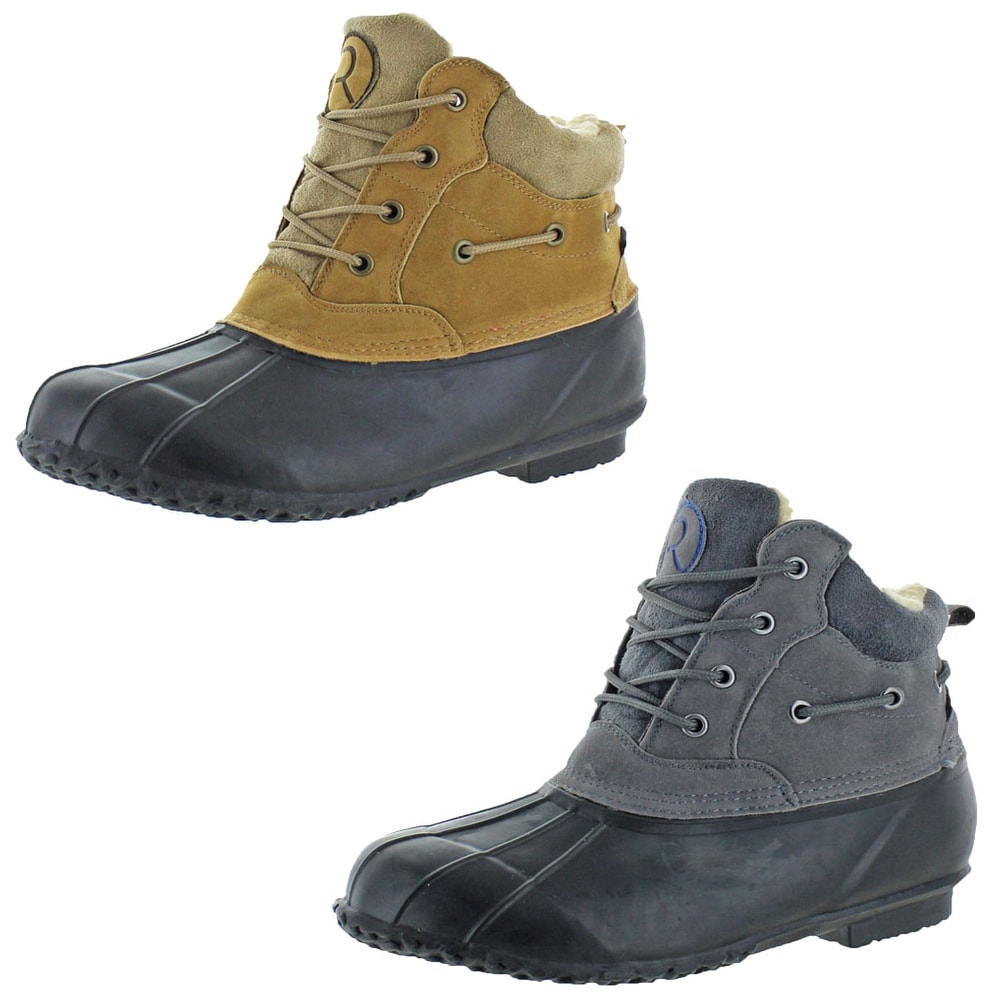 labo leather waterproof winter duck snow boots