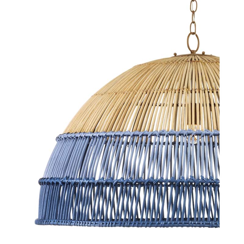 Currey & Company Senjyo Blue Pendant - 23.75"h x 36.25"dia