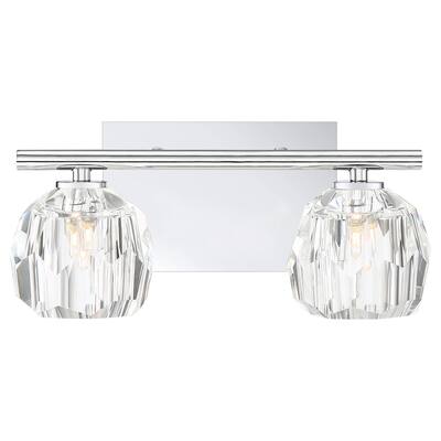 Platinum Two Light Bath Fixture Regalia Polished Chrome - Exact Size