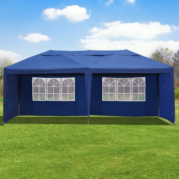 3 sides 4,5x3x3,2m Outsunny Folding Gazebo Gazebo Folding Tent Party Tent Incl 