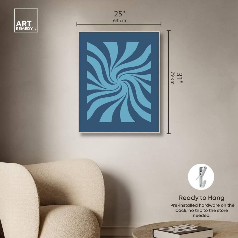 Carnaval Retro Blues Canvas by Art Remedy