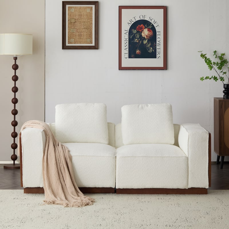 Christopher Knight Home 2 Seater Beige 74" Width Modular Sofa - Beige
