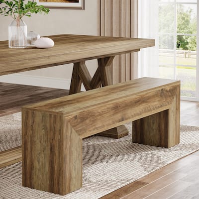 47 Inches Wooden Dining Bench for Living Dining Room Kitchen