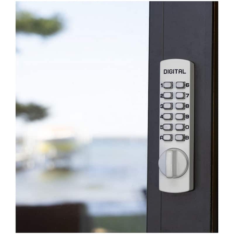 Lockey C Series Keyless Entry Sliding Door Mechanical Deadbolt - White