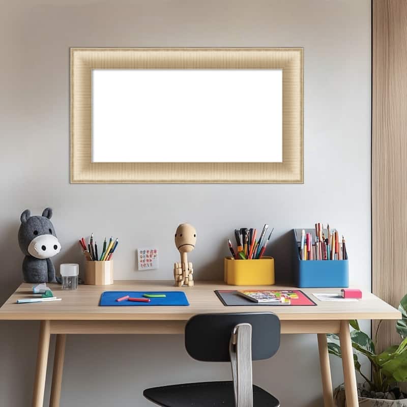 Amanti Art Elegant Brushed Honey Framed Dry Erase Magnetic Board