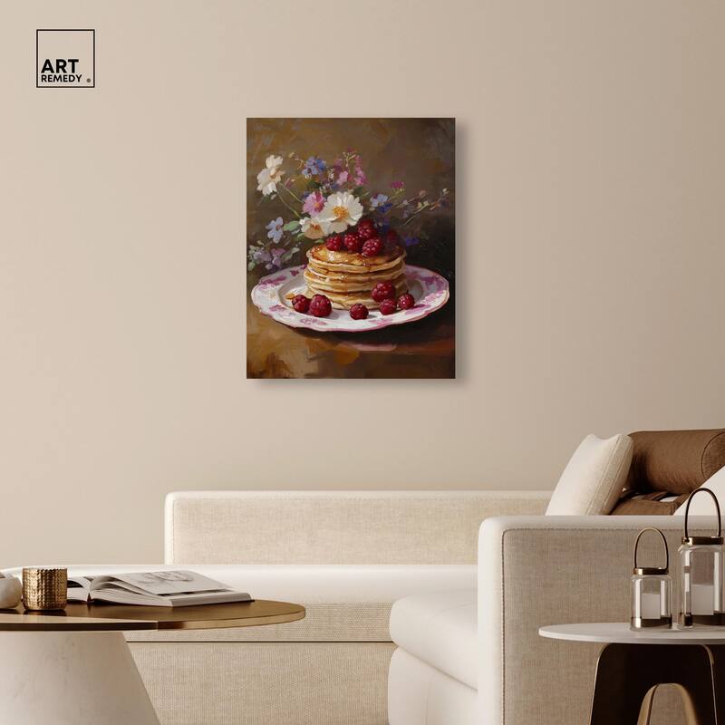 Raspberry Pancakes I Canvas by Art Remedy, Gallery Wrapped