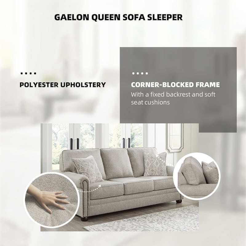 Signature Design by Ashley Gaelon Dune Queen Sofa Sleeper - 87" W x 41" D x 39" H