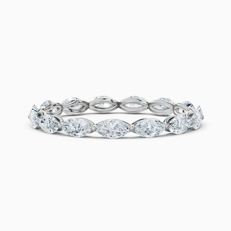Auriya 14k Gold Marquise East-West Lab Grown Diamond Eternity Band 1.50 - 6.00 ct. tw. (F-G, VS) - 1.50 ct. wt. - 6 - White