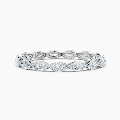 Auriya 14k Gold Marquise East-West Lab Grown Diamond Eternity Band 1.50 - 6.00 ct. tw. (F-G, VS)