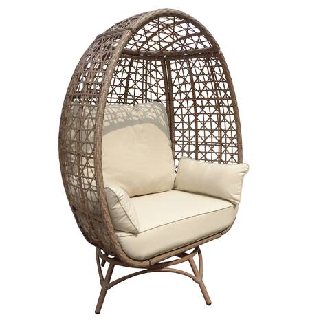 Rio Vista Sandstone Swivel Egg Chair with Cushions