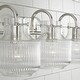 preview thumbnail 13 of 11, Nyla 3-light Bath/ Vanity w/ Clear Fluted Glass