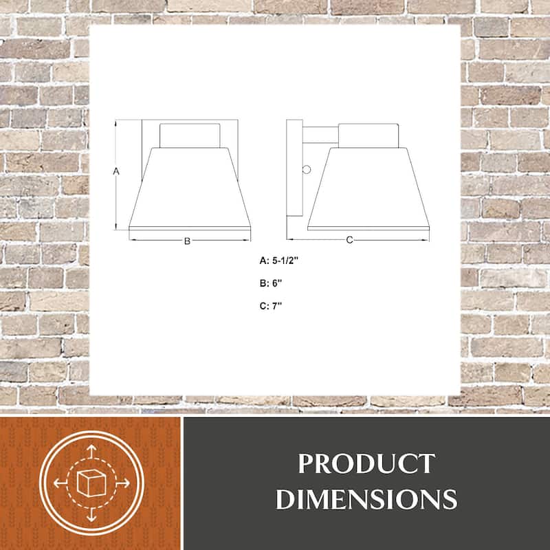 Vaxcel Lighting T0769 Evans 6" Tall LED Outdoor Wall Sconce