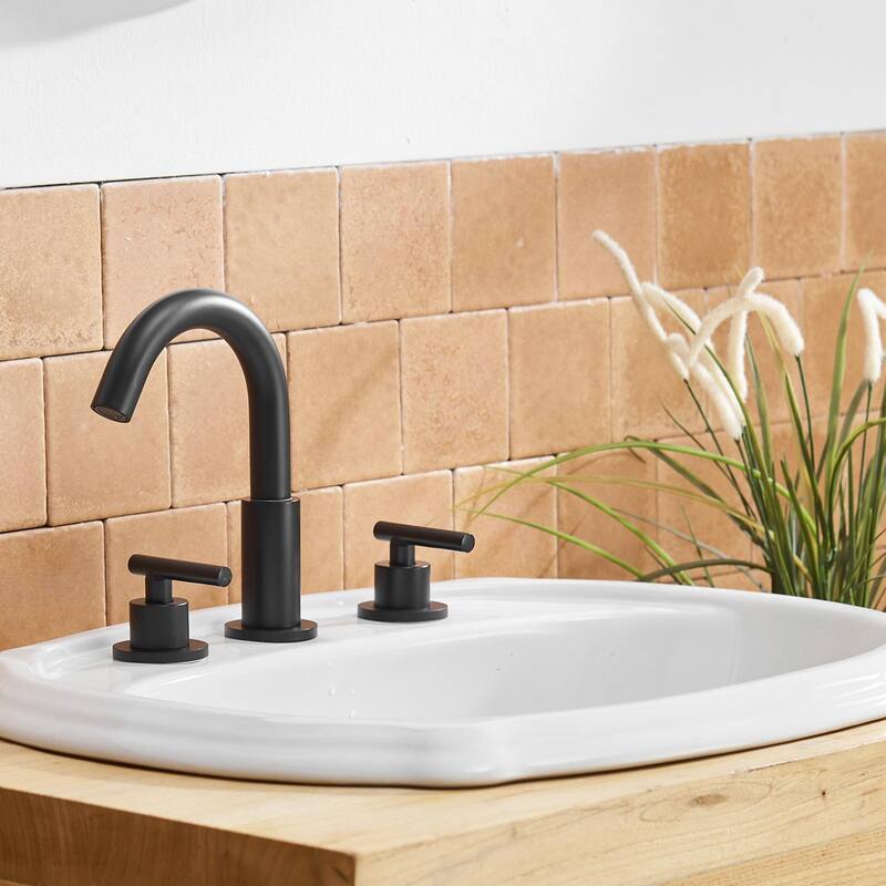 Widespread Double Handle Bathroom Faucet With Pop-up Drain