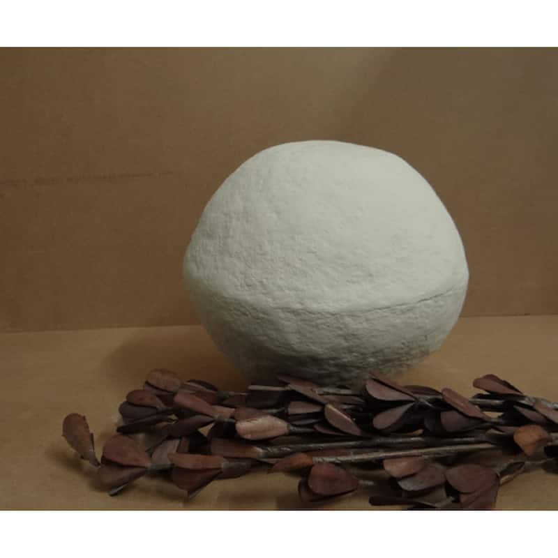 Paper Mache Ball Dia 10 Off-White A - Off-White