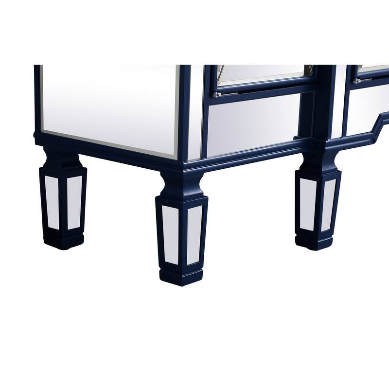 Contemporary 3-drawer 4-door Mirrored Cabinet