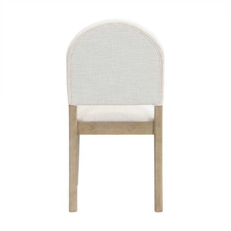 Christopher Knight Home - Mid-Century Upholstered Armless Dining Side Chairs with Rubber Wood Frame (Set of 2)