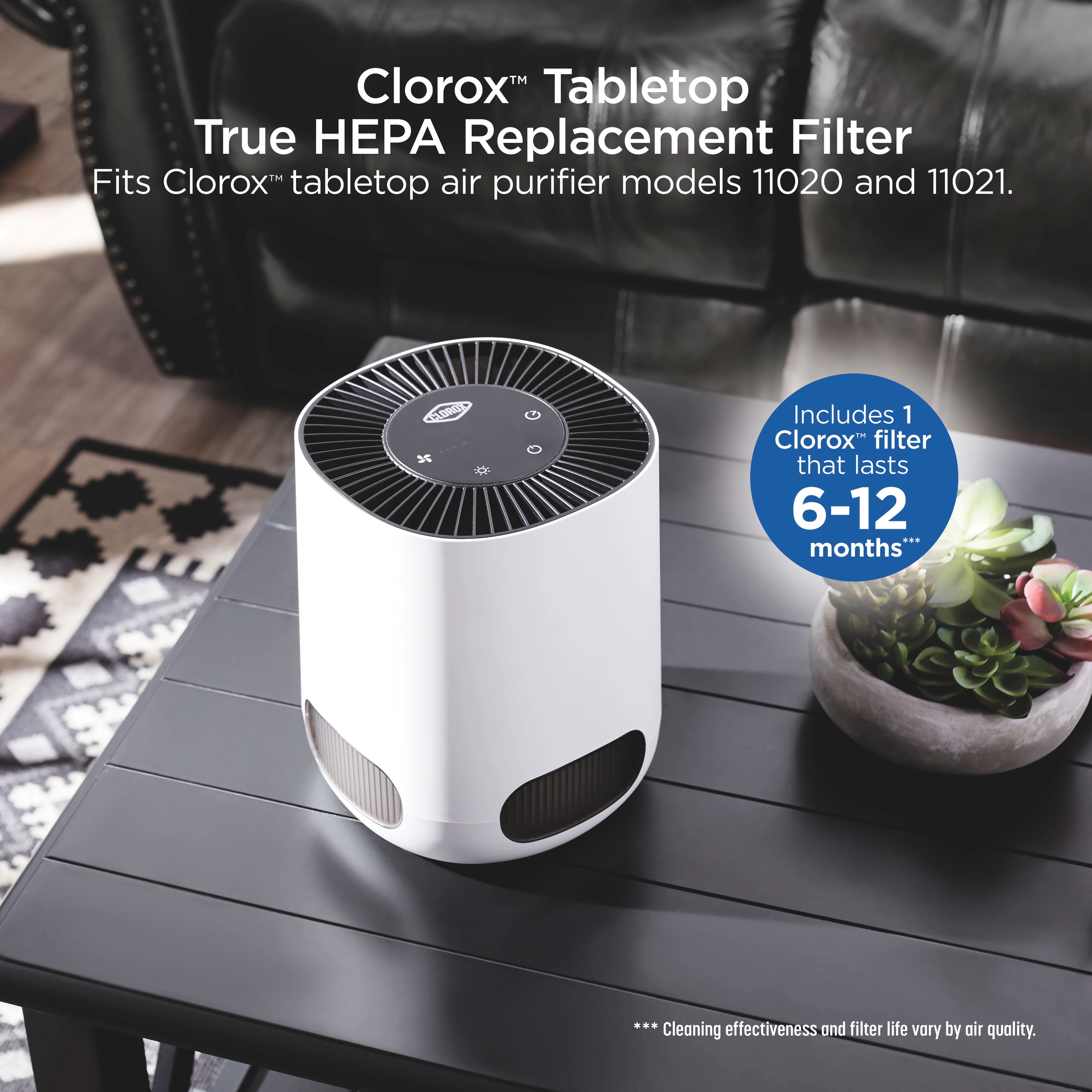 Clorox Tabletop True HEPA Air Purifier Replacement Filter Bed Bath