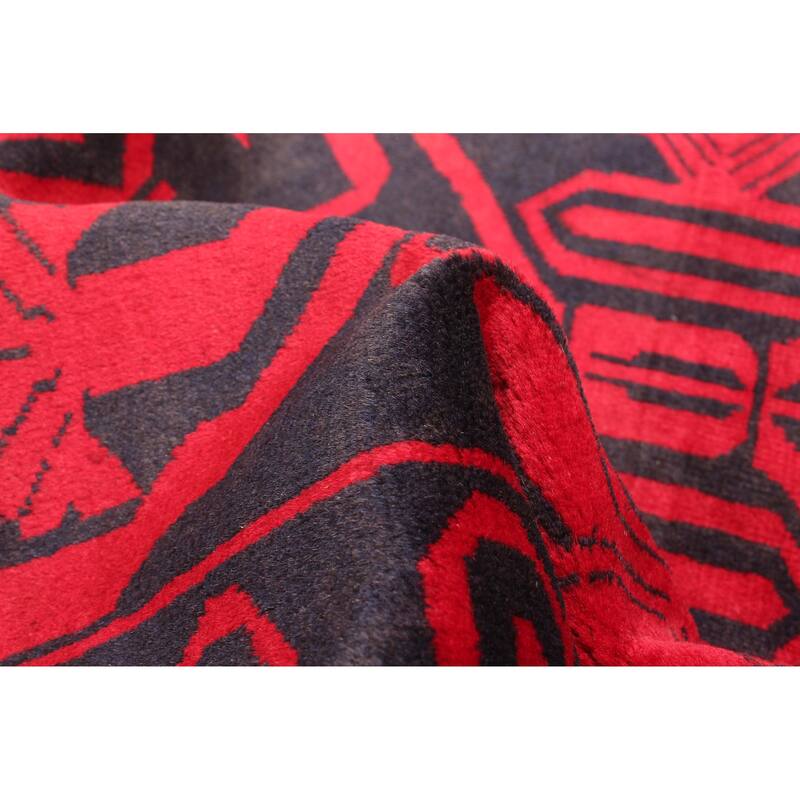 ECARPETGALLERY Hand-knotted Teimani Red Wool Rug - 2'9 x 5'1