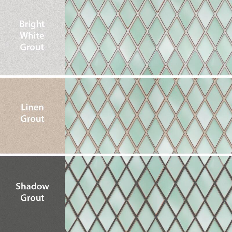 Merola Tile Hudson Kite Mint Green 10-1/8" x 11-3/4" Porcelain Mosaic Floor and Wall Tile