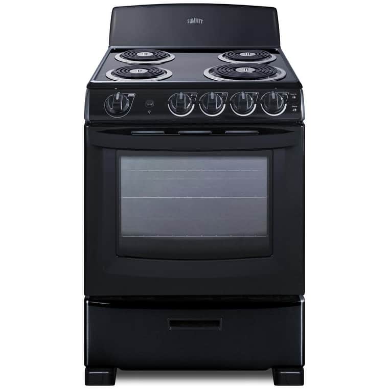 Summit RE2413 24" Wide 2.9 Cu. Ft. Free Standing Electric Range with - Black