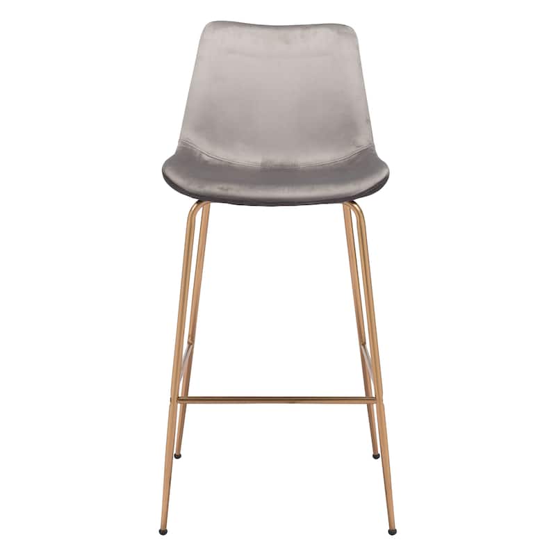 Brower Bar Chair Gray & Gold