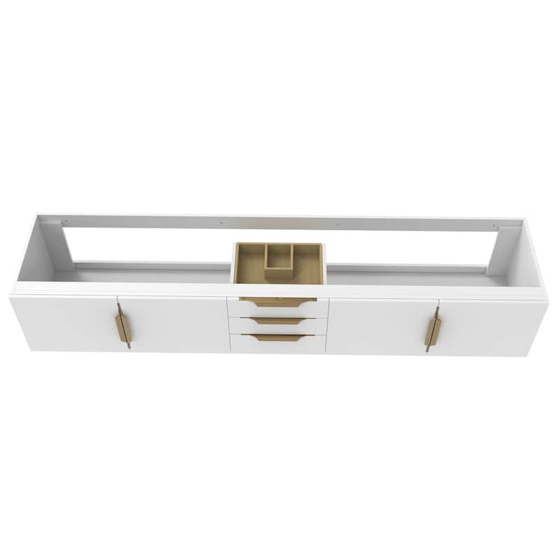 Alpine 84" Wall Mounted Bathroom Vanity (Base Only)