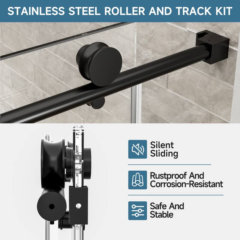 Frameless Single Sliding Soft-Close Shower Door