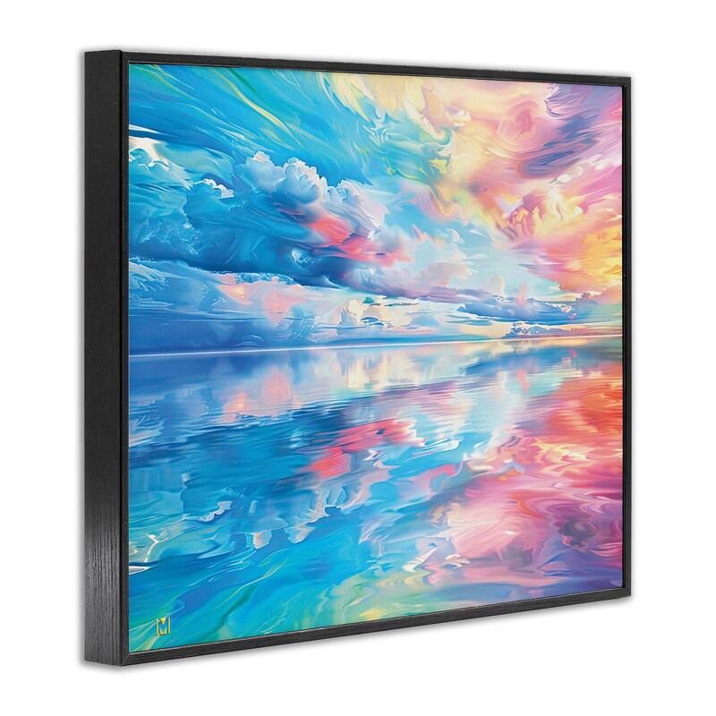 Stupell Prismatic Rainbow Sunset Framed Giclee Art Design By Michael Ward