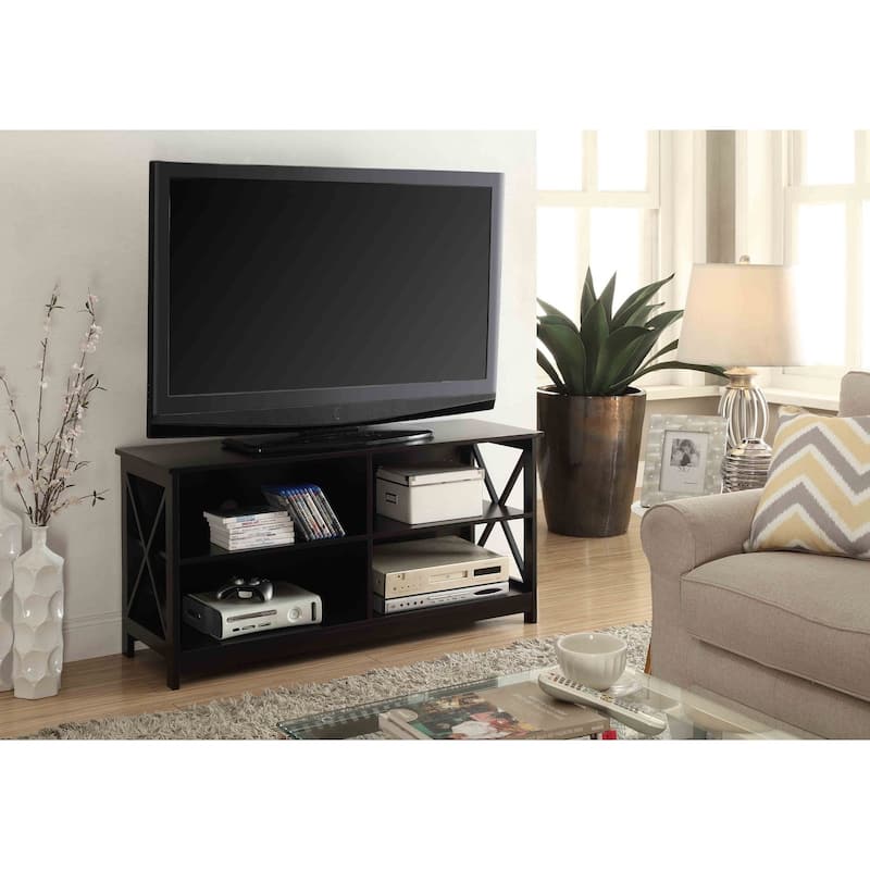 Convenience Concepts Oxford 55 inch TV Stand with Shelves - Black