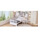 preview thumbnail 50 of 52, Twin Size Multifunctional Wood Platform Bed with Bookshelf at the Head of the Bed, Built-in Desk and Matching Chair